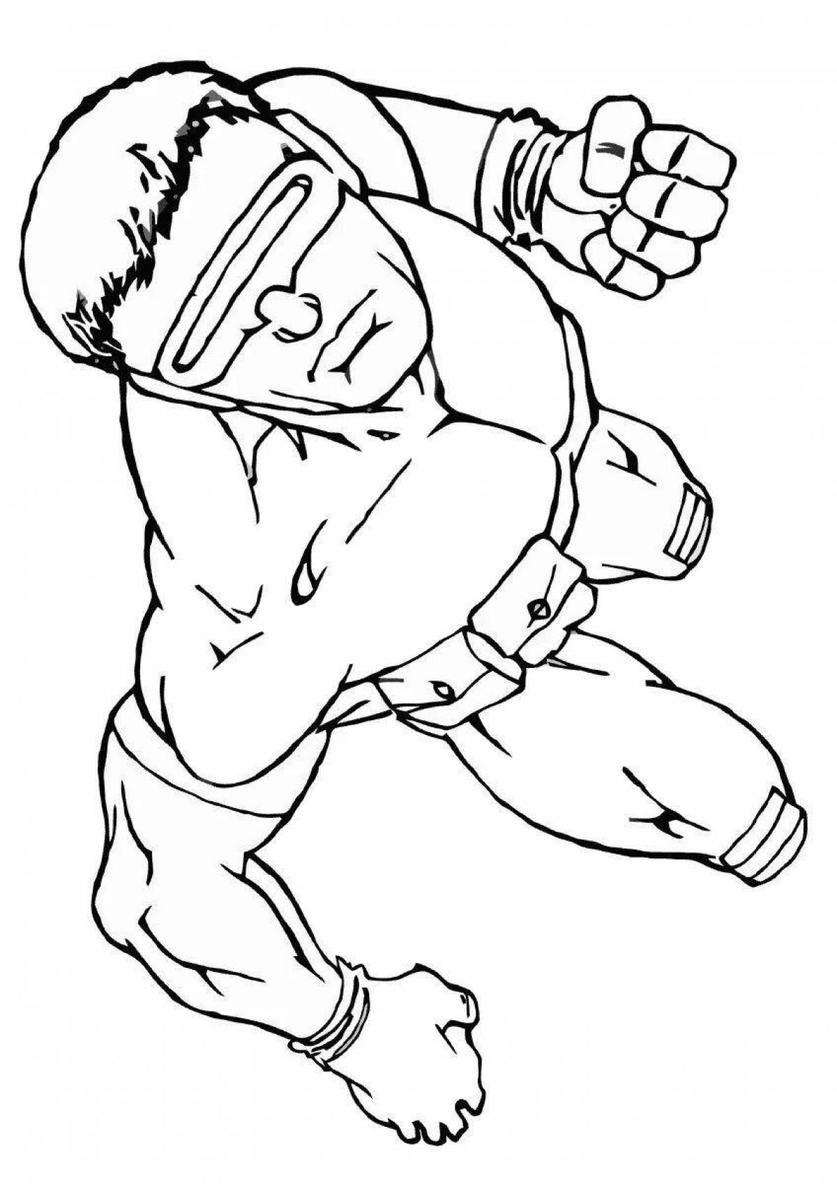 Glorious cyclops coloring page