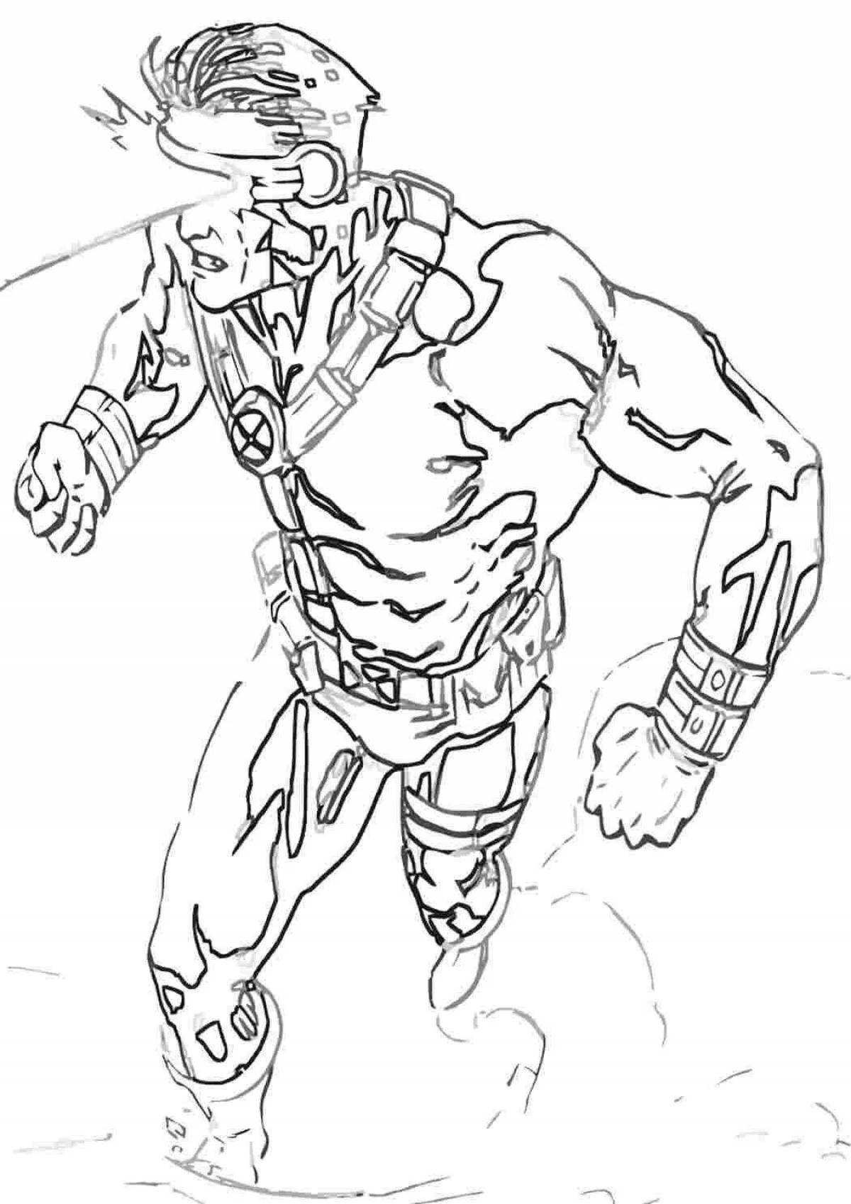 Coloring page gorgeous cyclops