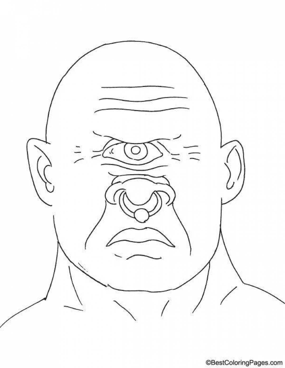 Cyclops Animated Coloring Page