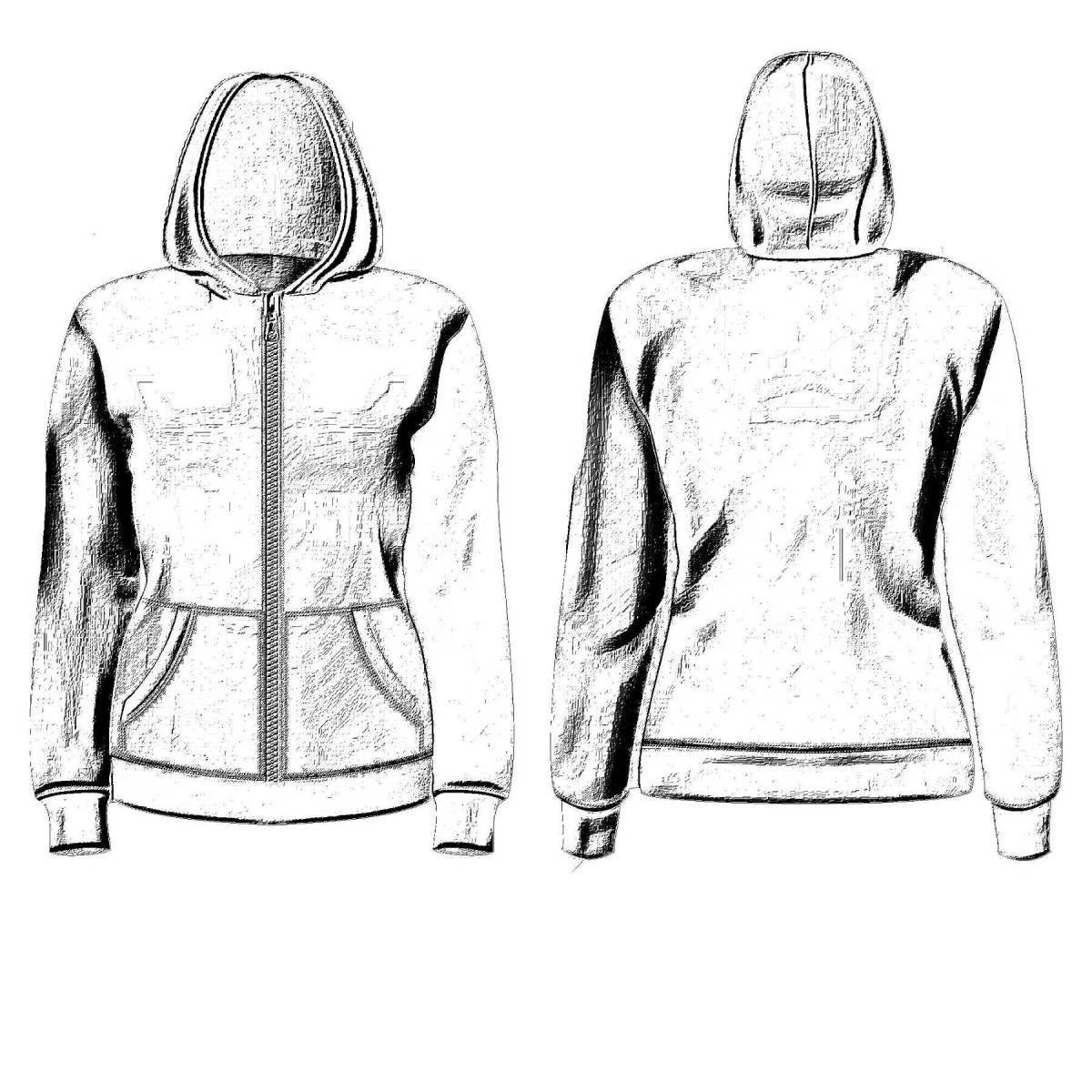 Coloring page shimmering hoodie