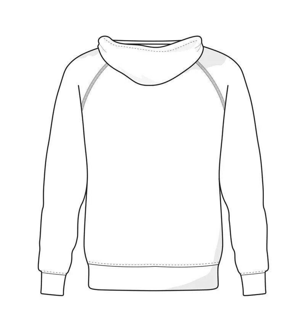 Coloring page dazzling hoodie