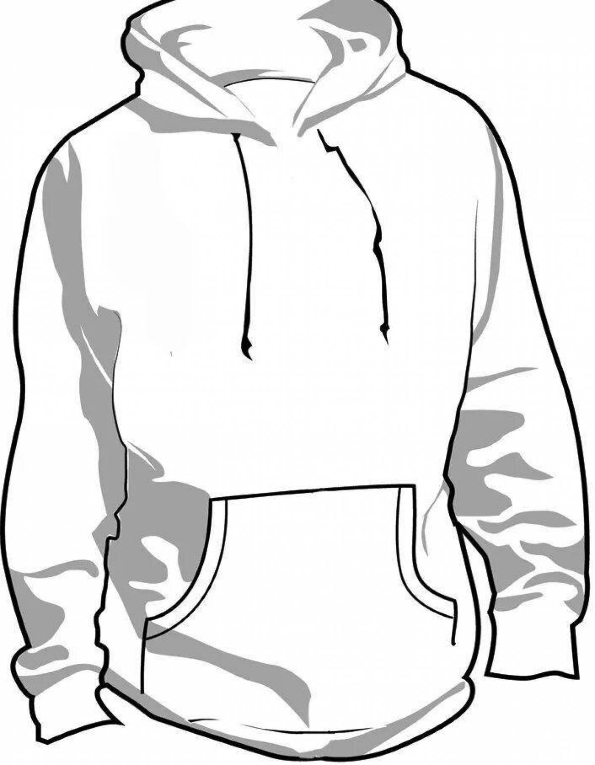 Fashion coloring with a hood