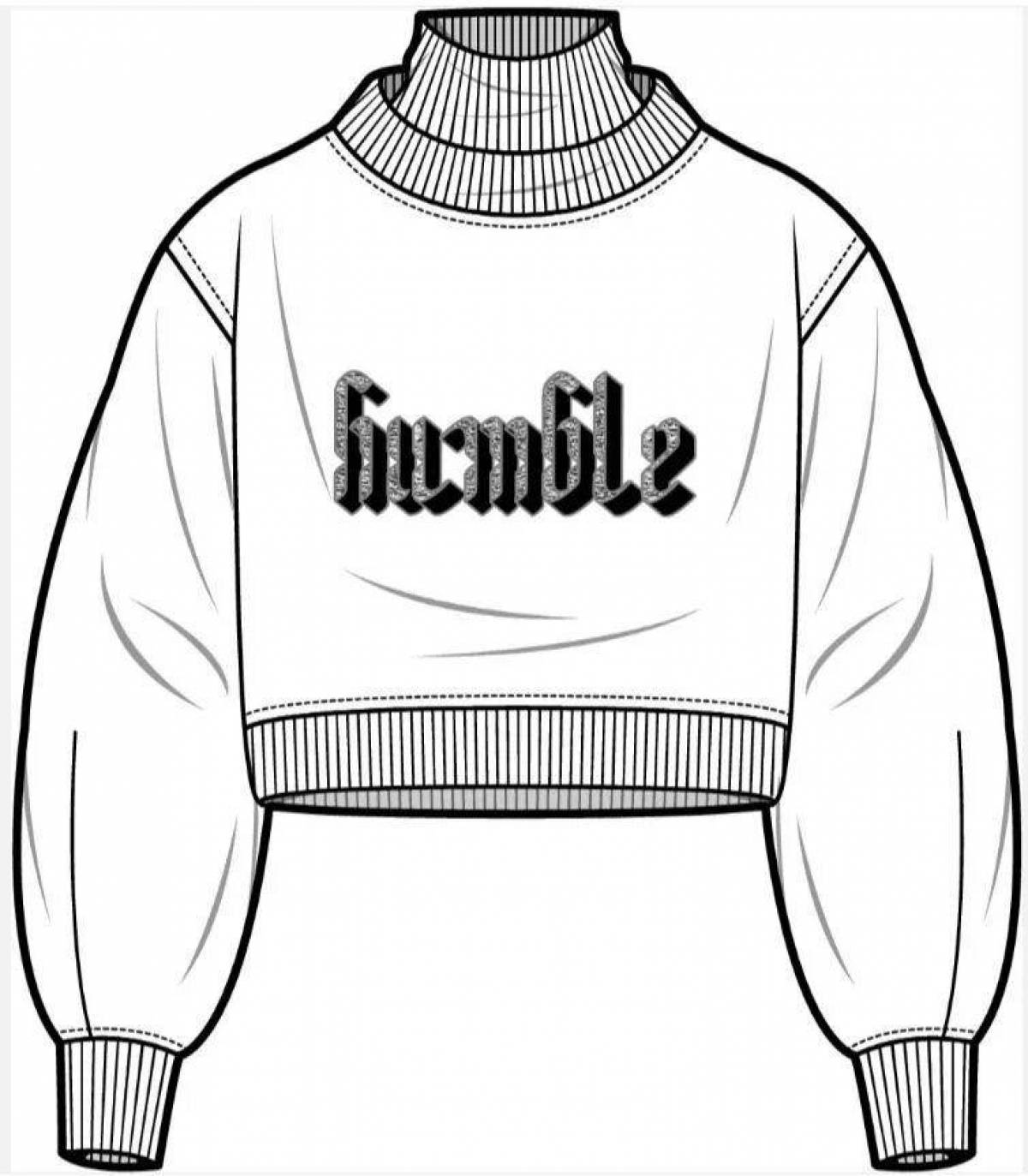 Coloring page fashion hoodie