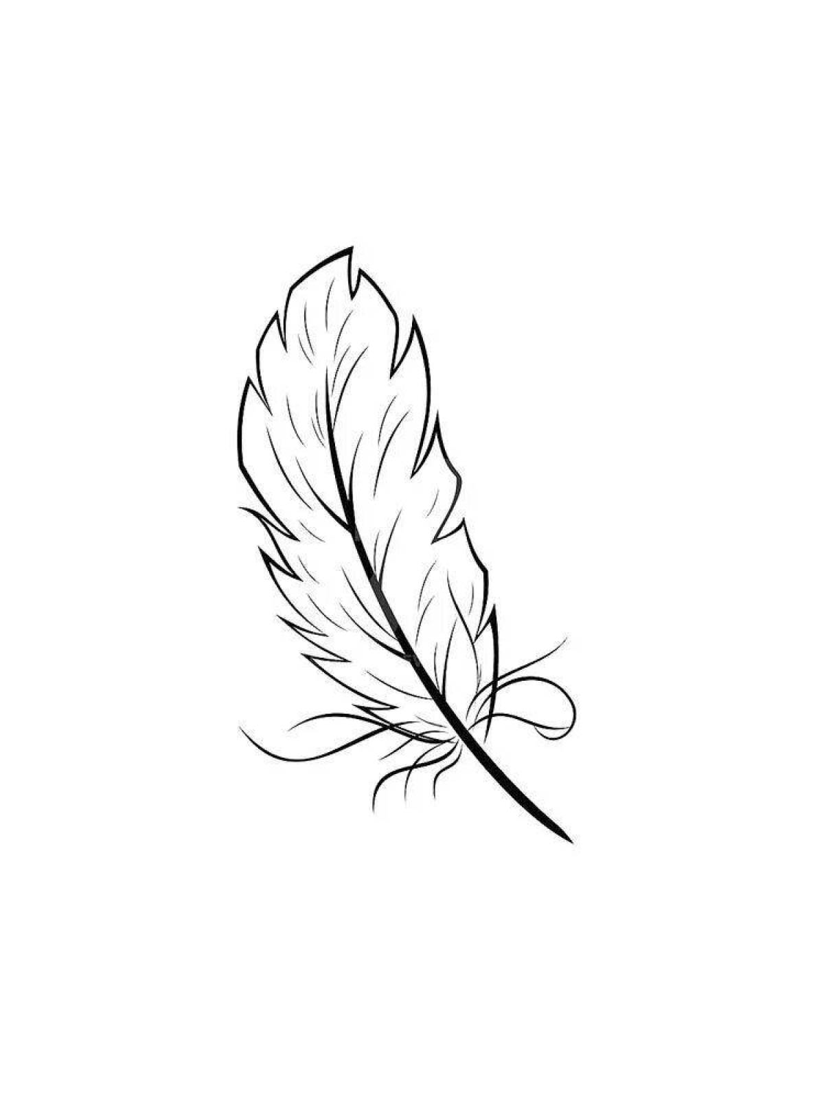 Royal feather coloring page