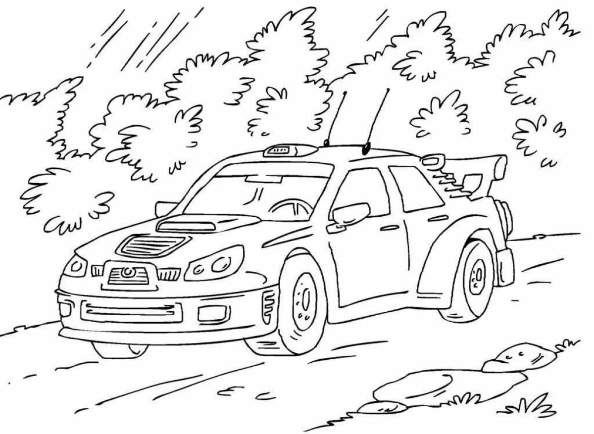 Passionate racing coloring page