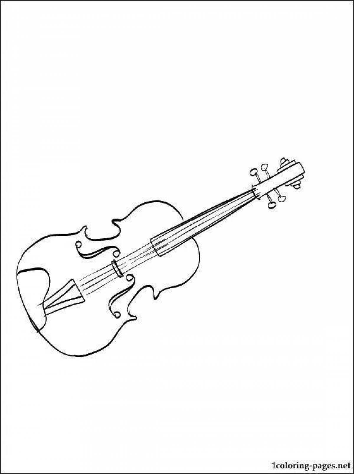 Coloring page joyful viola