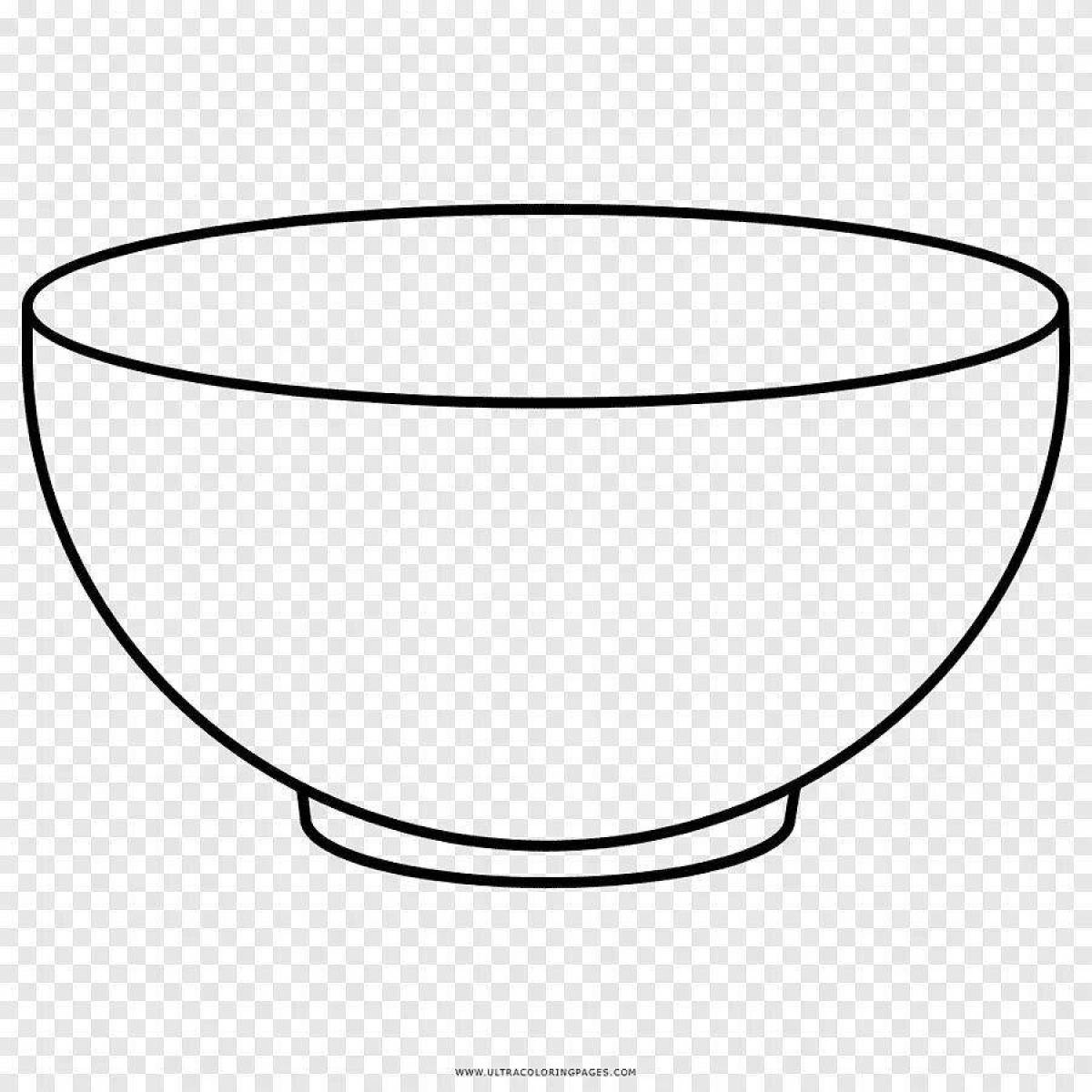 Coloring book gorgeous bowl