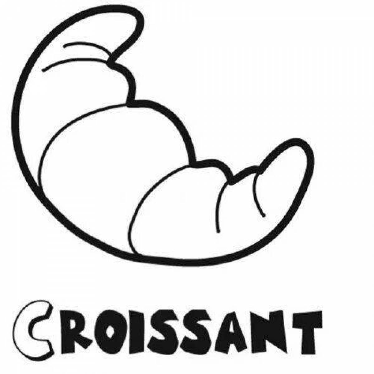 Croissant coloring book