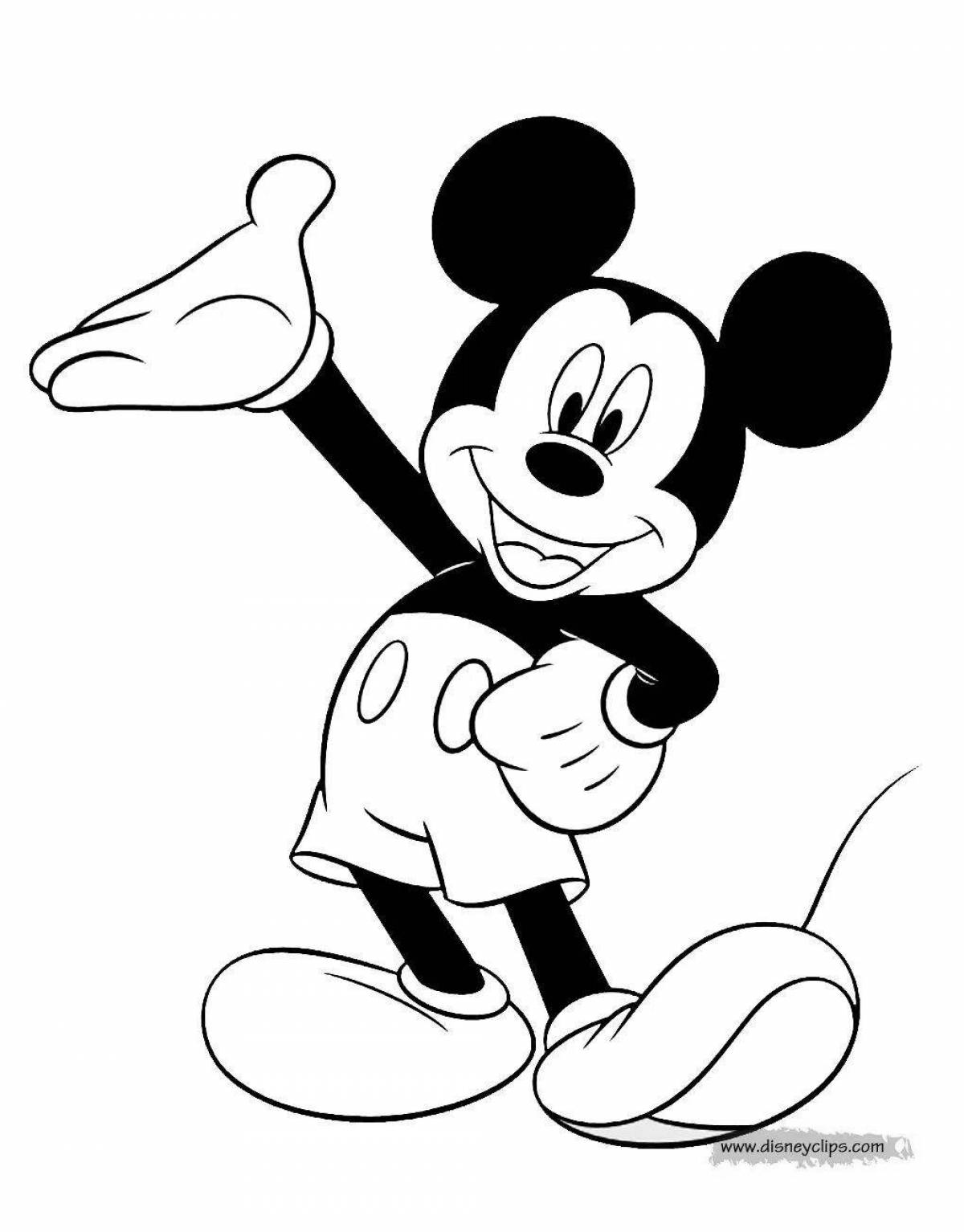 Sweet mouse cartoon coloring book