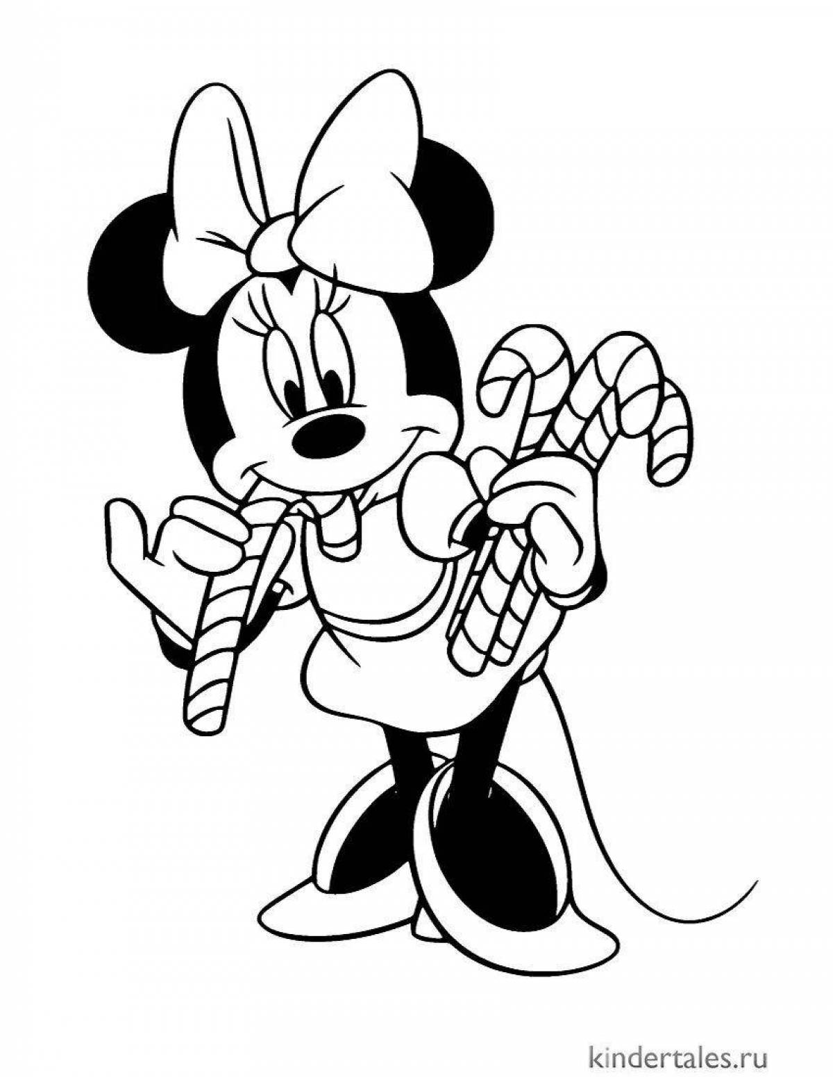 Naughty mouse cartoon coloring book