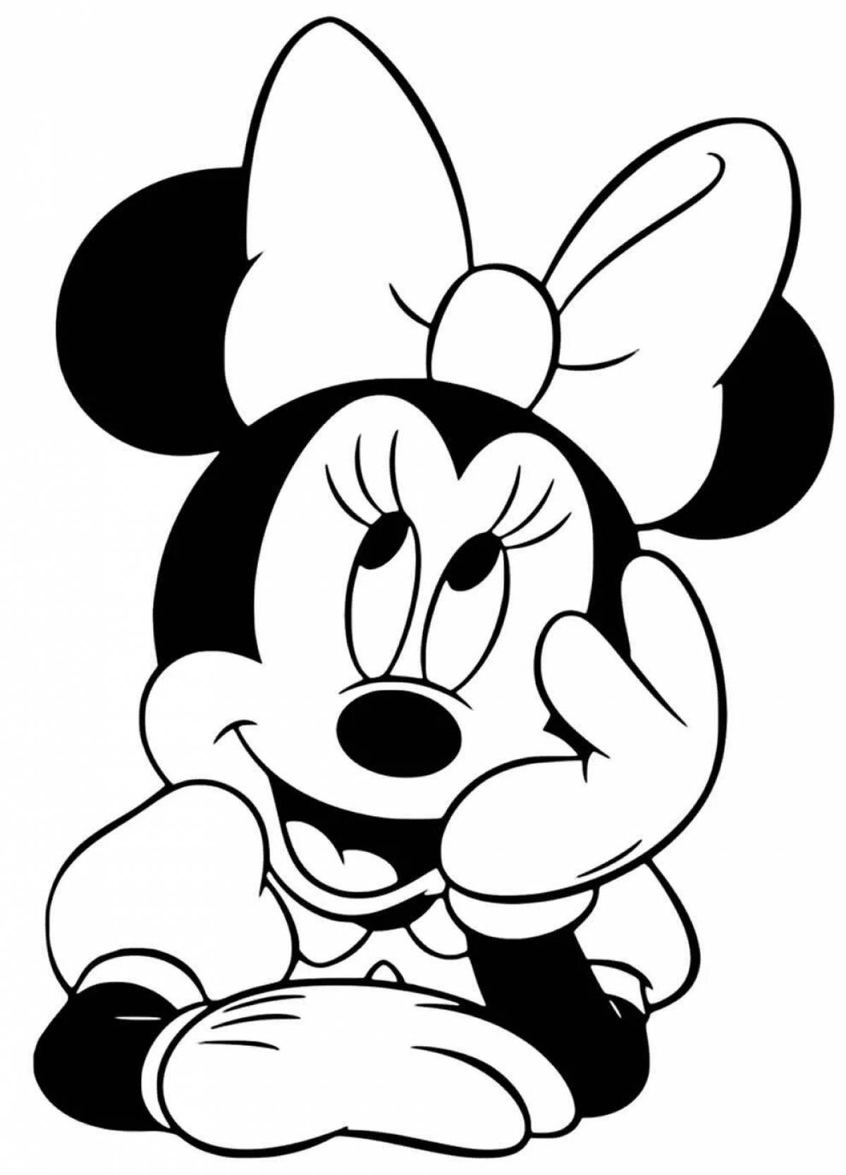 Bubble coloring cartoon mouse
