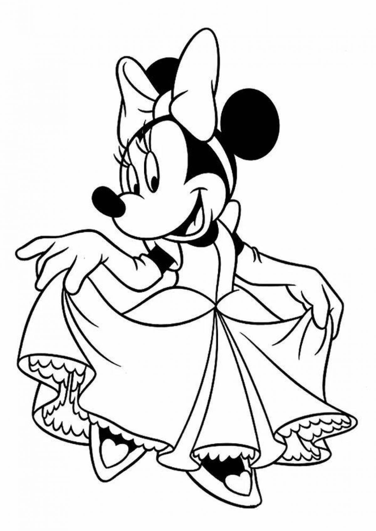 Smart mouse cartoon coloring book