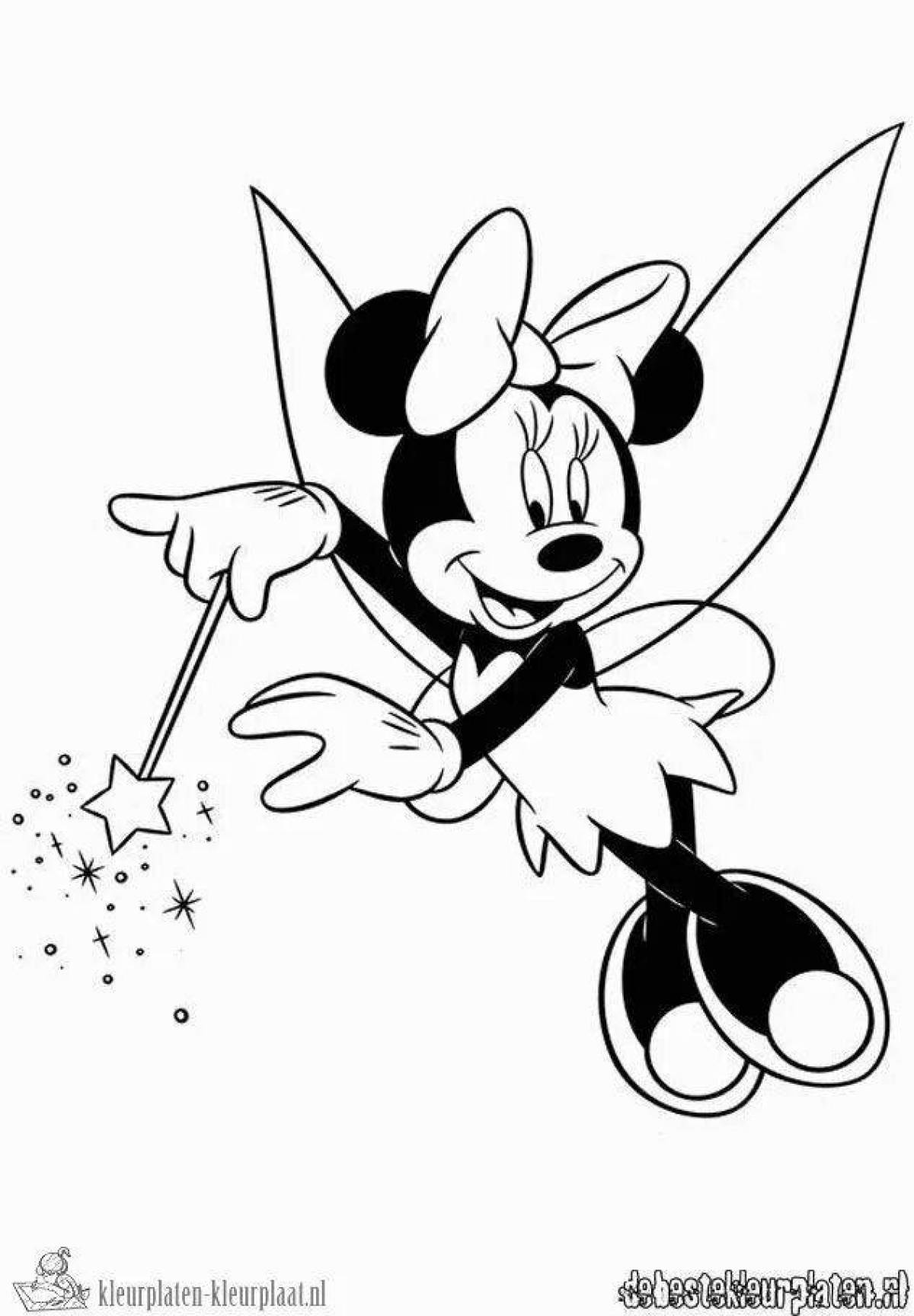 Lovely coloring cartoon mouse