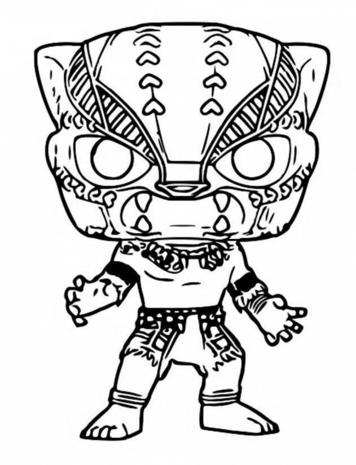 Dynamic funk pop coloring page