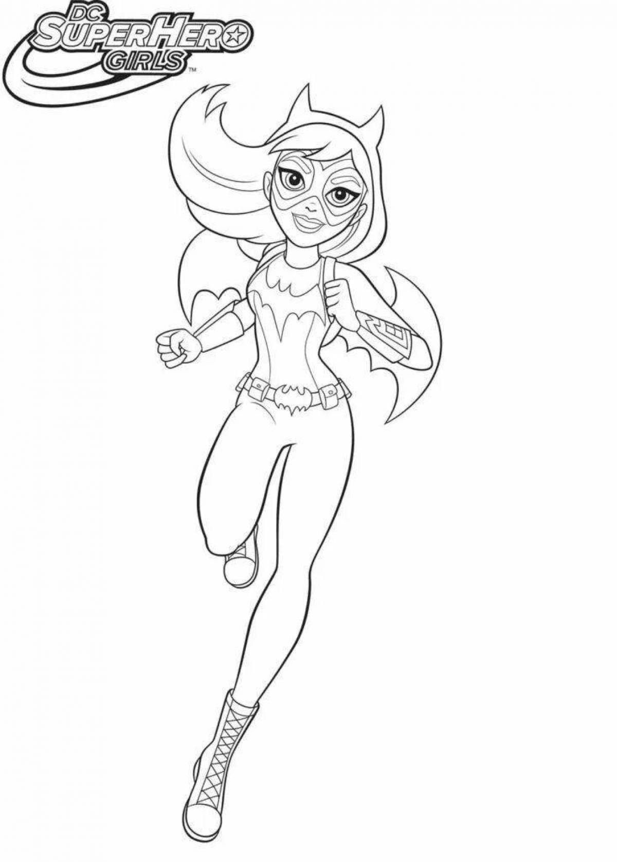 Funny superhero girls coloring pages