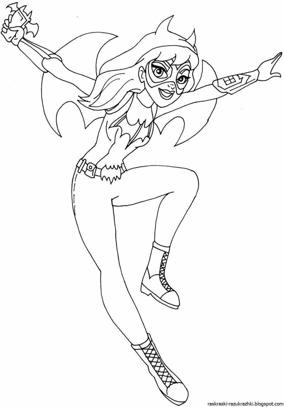 Fun coloring pages for superhero girls