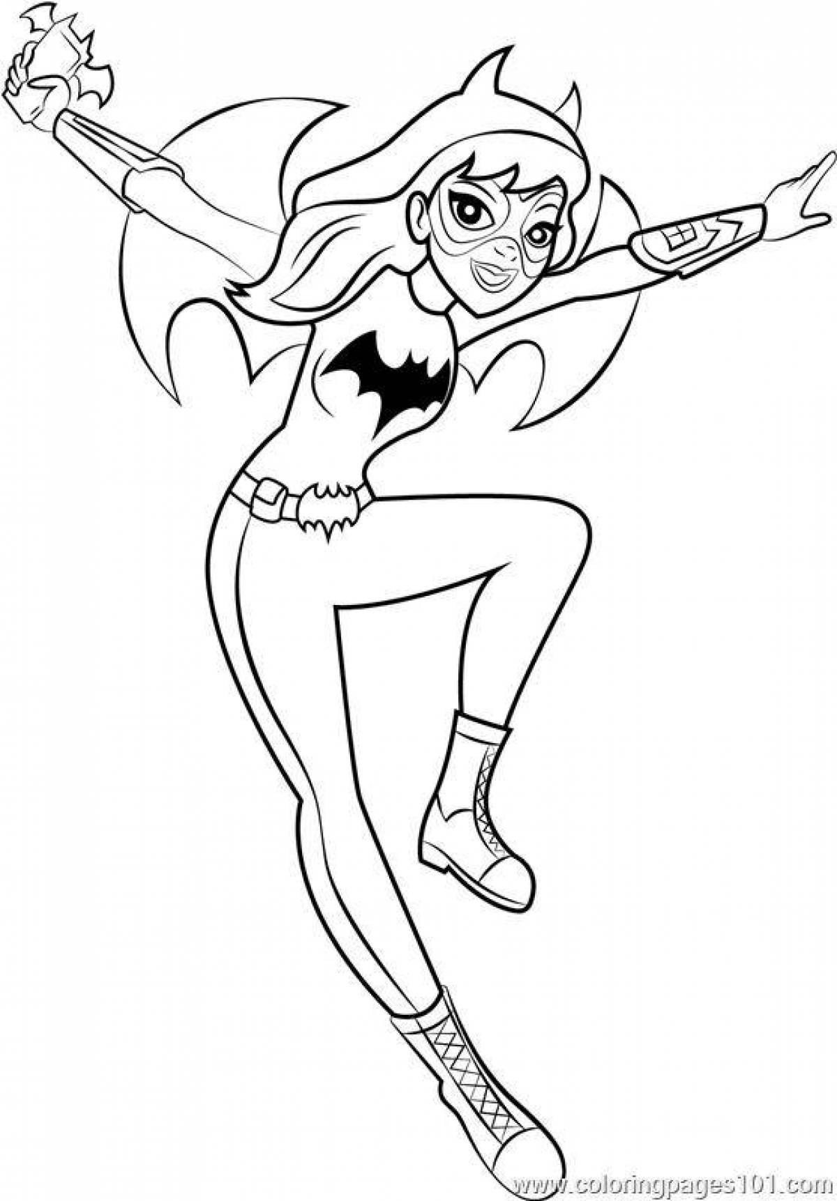 Animated coloring pages for superhero girls