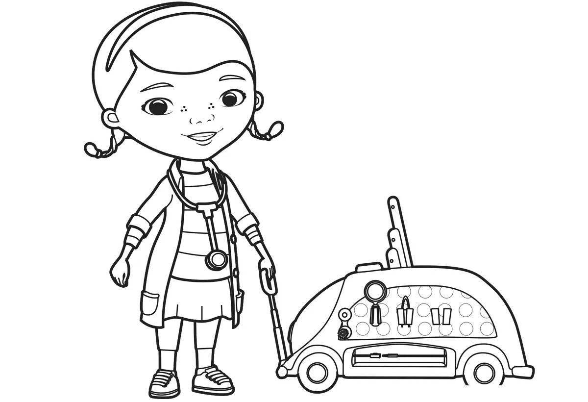 Радостная раскраска доктор липси