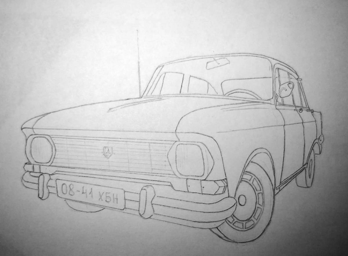 Exciting coloring Moskvich 412