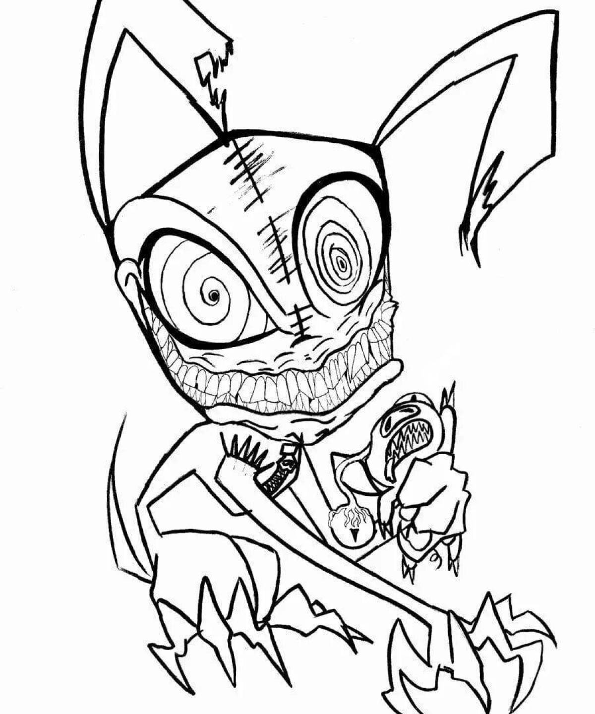 Hideous Scary Monsters Coloring Page