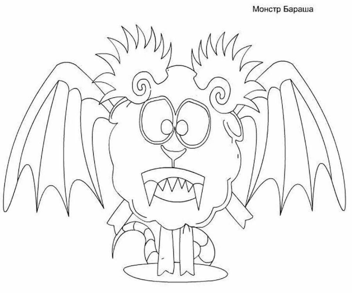 Coloring book unimaginable scary monsters