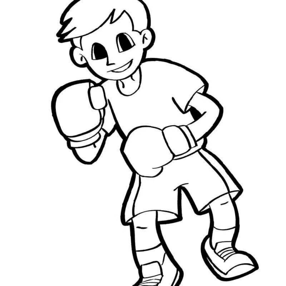 Игривая раскраска boxer boo