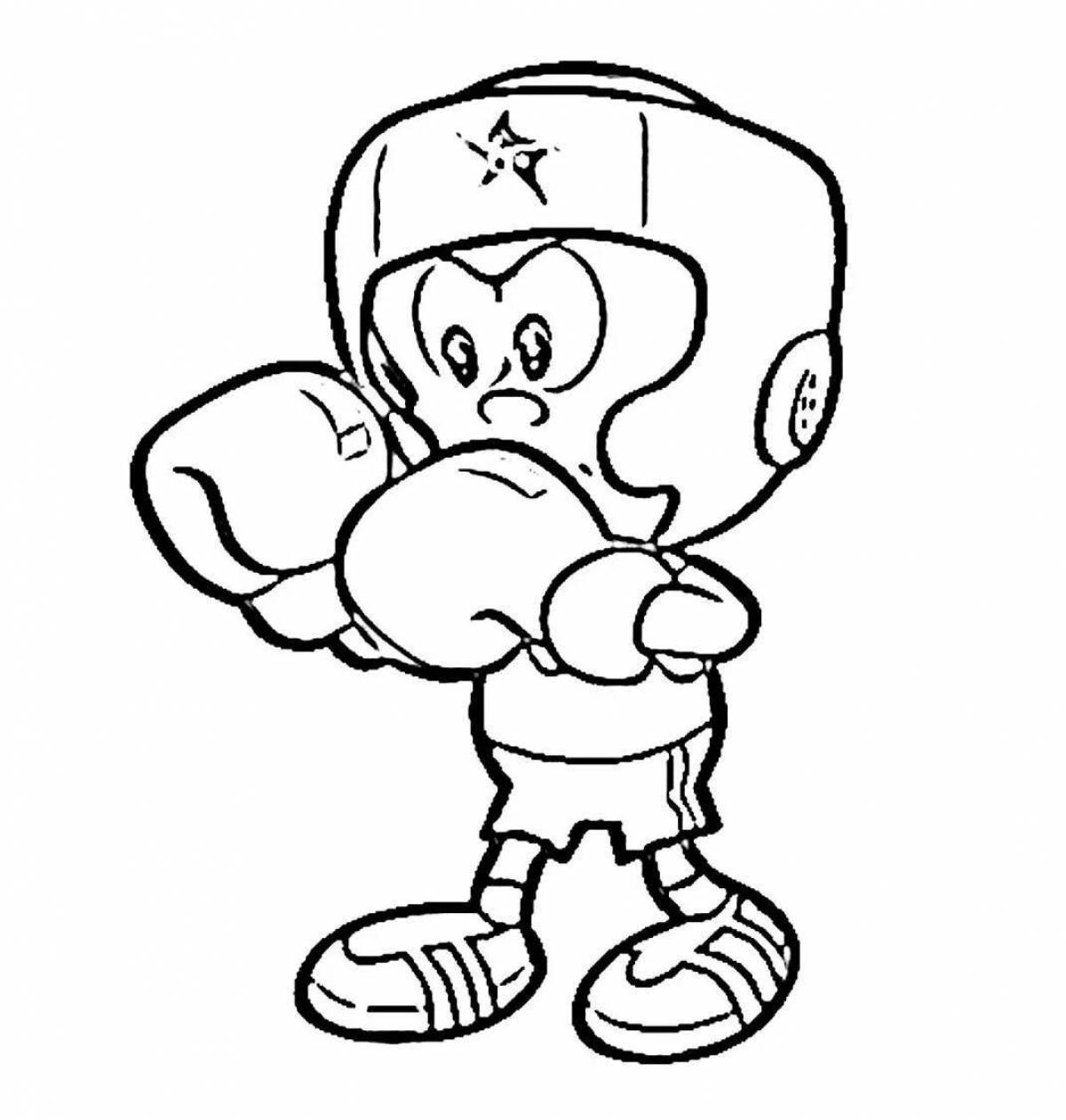Boxer boo coloring page