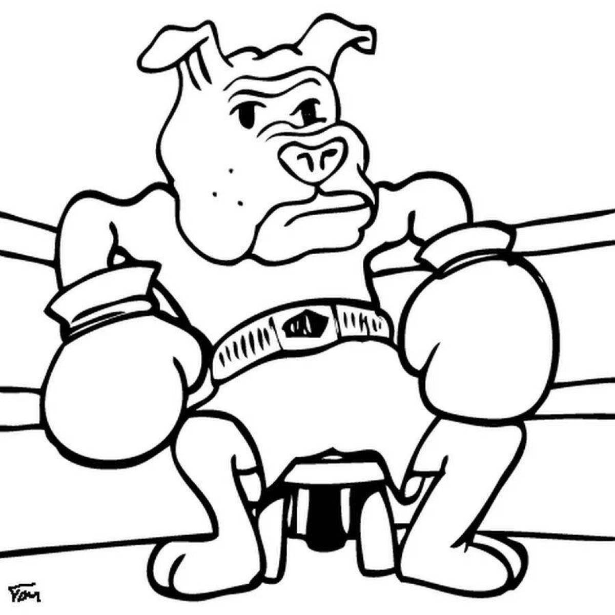 Violent coloring boxer boo