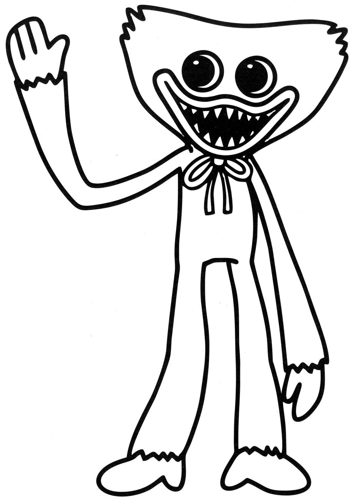 Blue monster coloring page