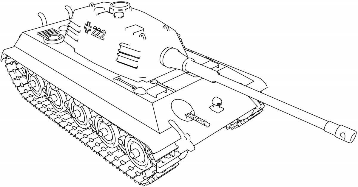 Panther tank coloring page