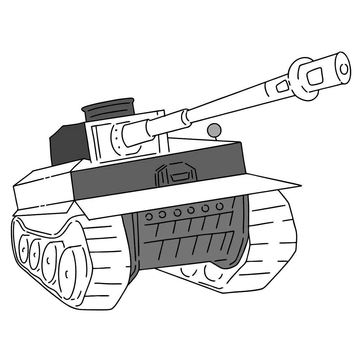 Bright coloring panther tank