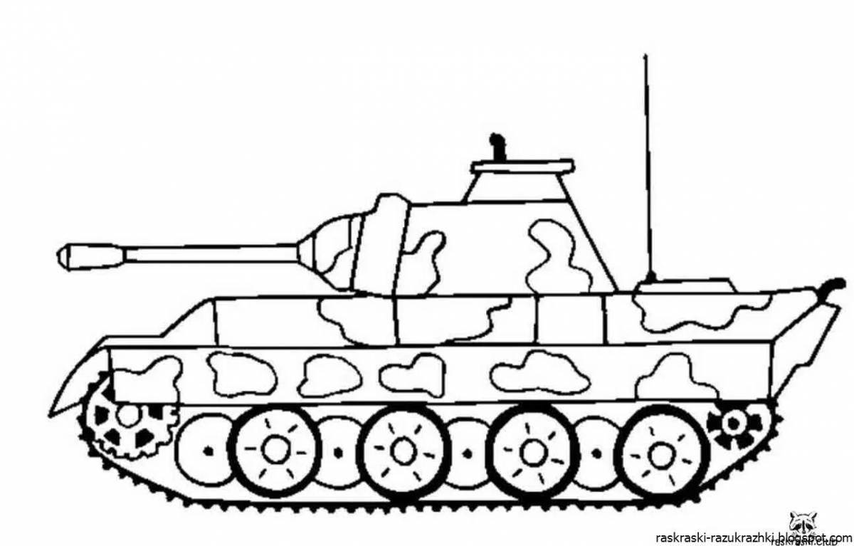 Пугающая раскраска танк пантеры
