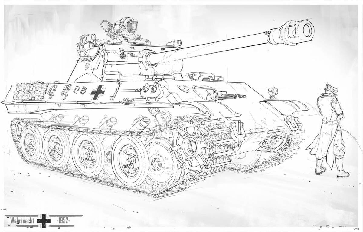 Bold panther tank coloring