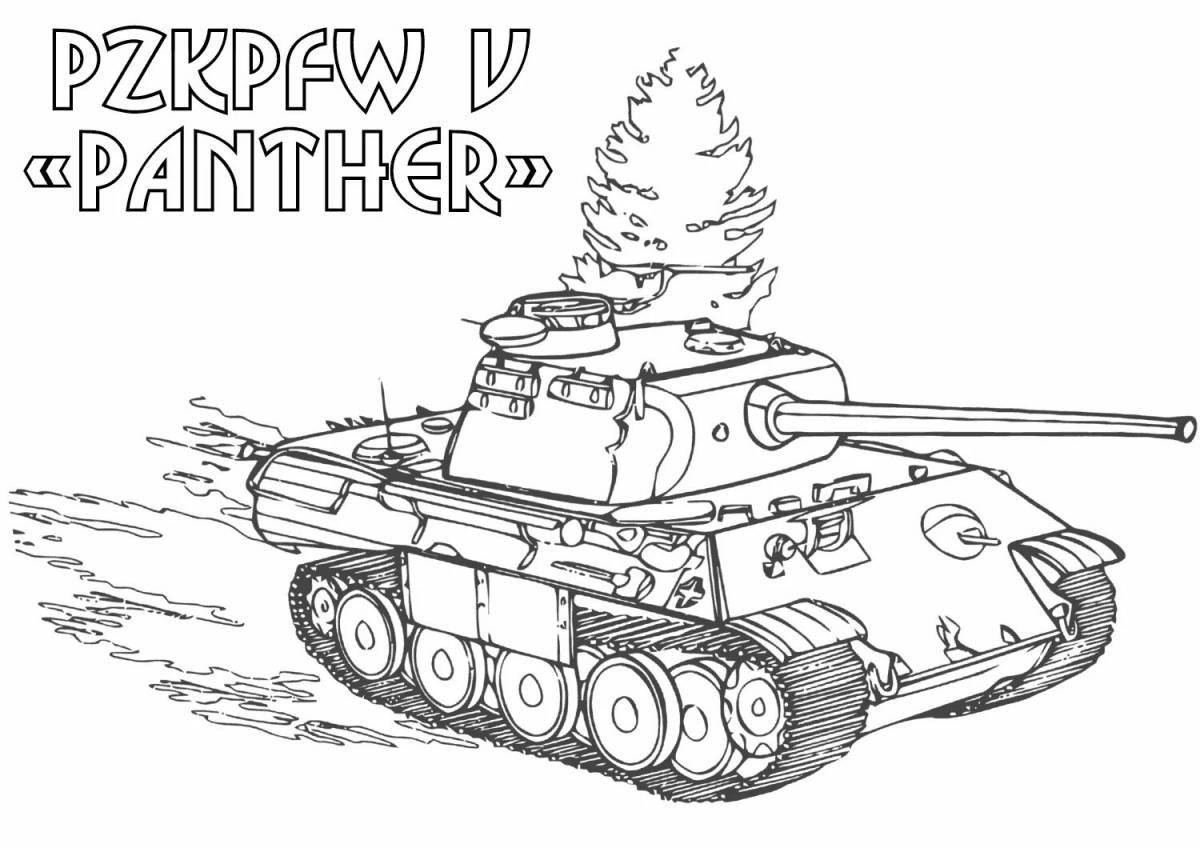 Panther tank dazzling coloring
