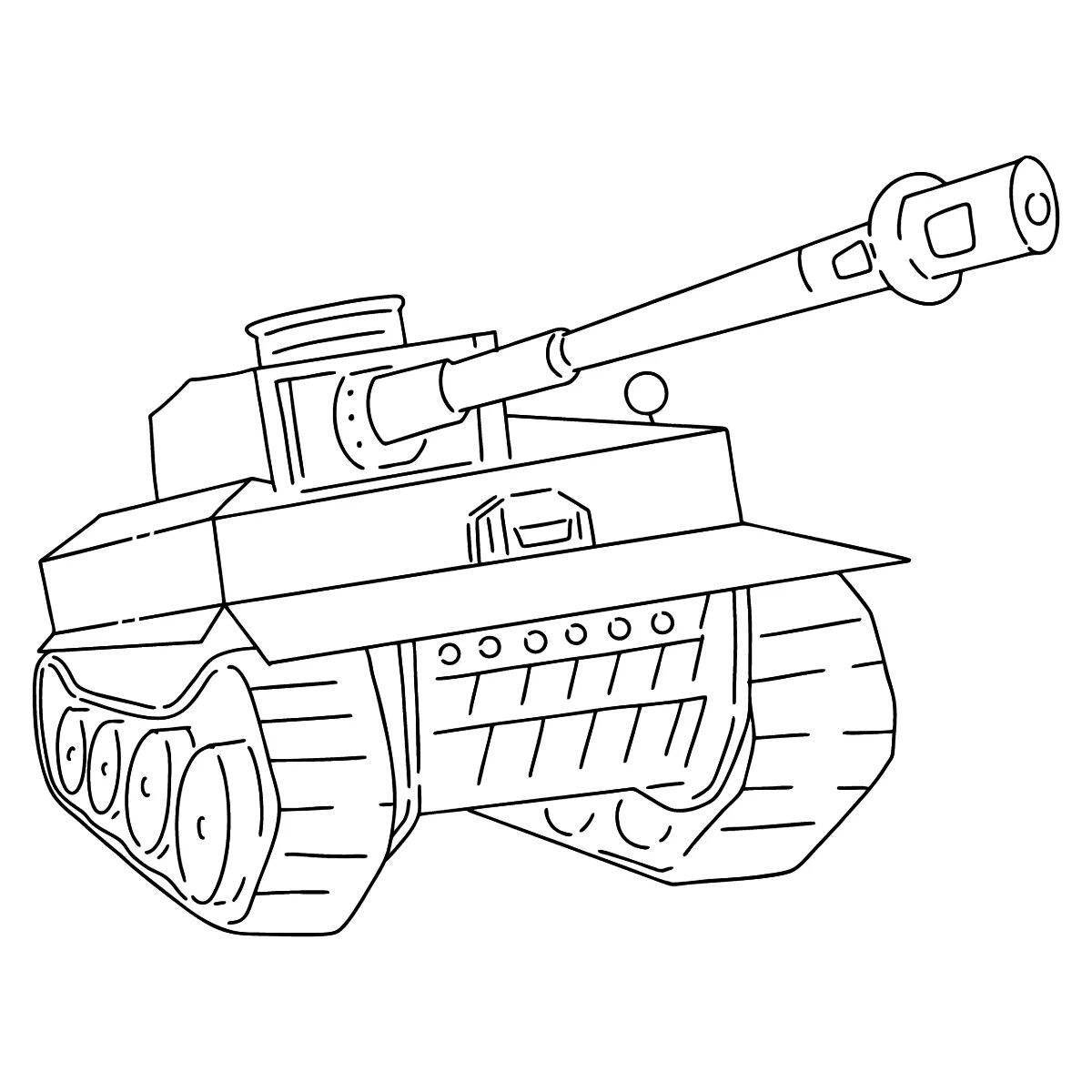 Элегантная раскраска танк пантеры