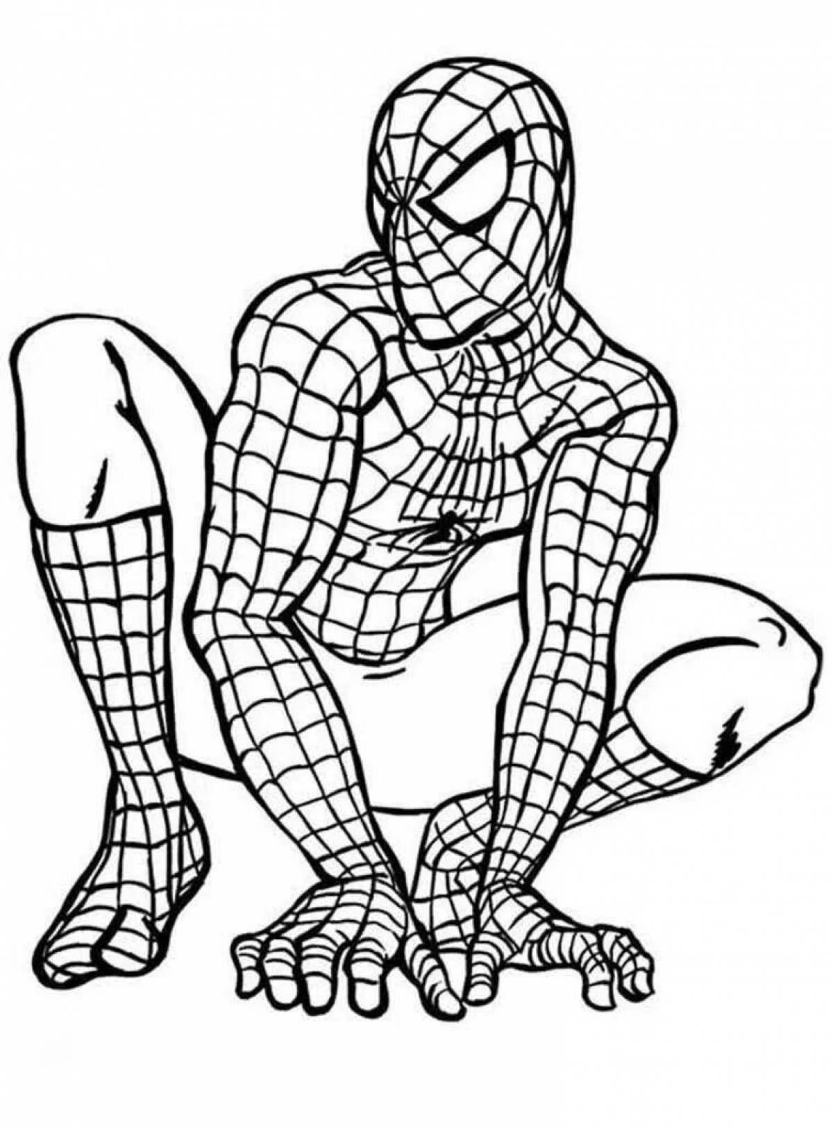 Gorgeous spiderman coloring book