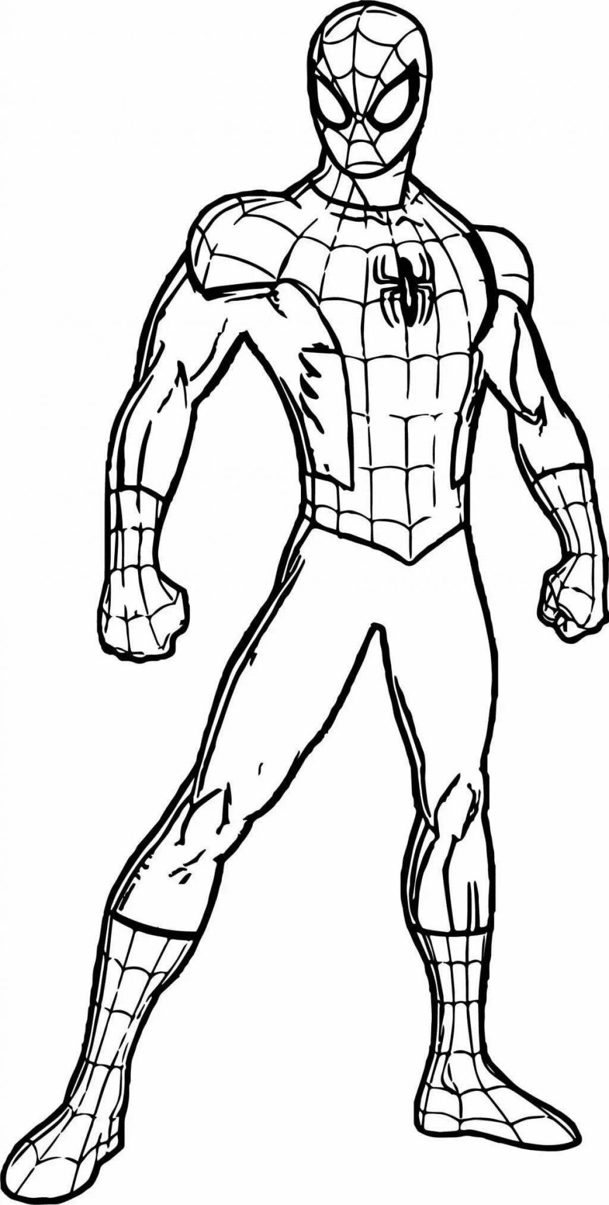Coloring page dainty spider-man