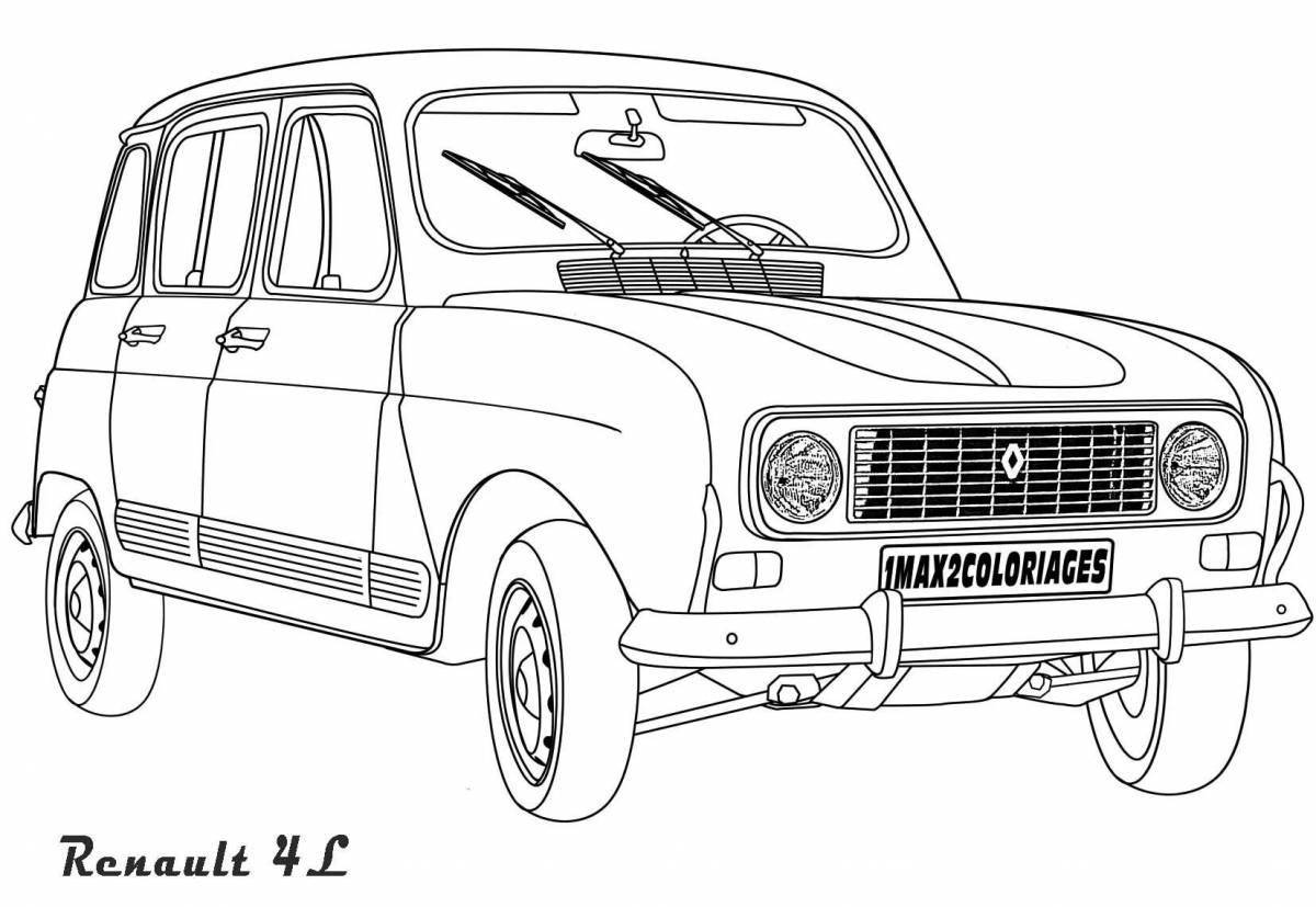 Colorful cars of the ussr coloring book