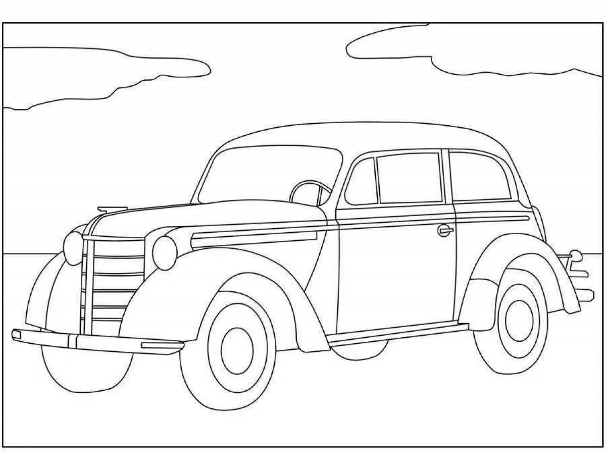 Coloring pages great cars of the ussr