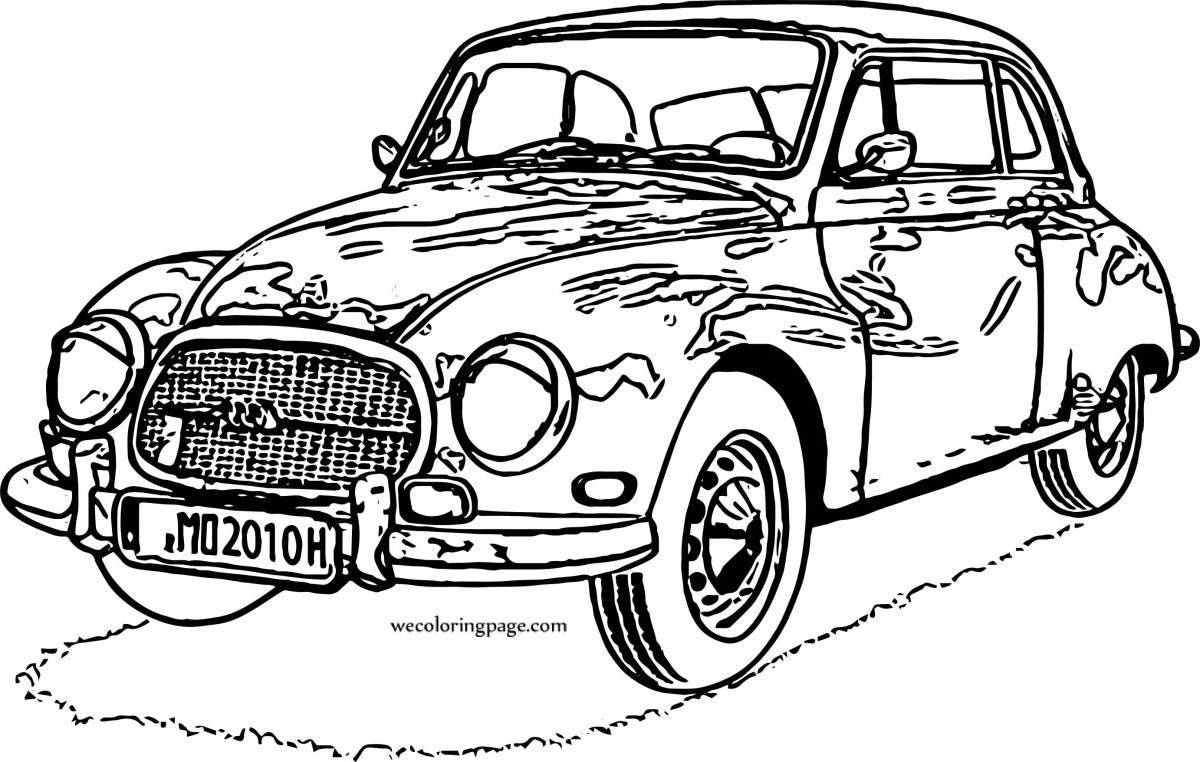 Impressive ussr cars coloring page
