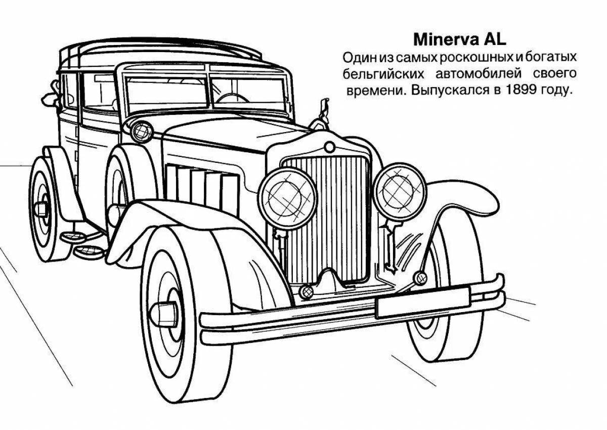 Coloring book luxury cars of the ussr