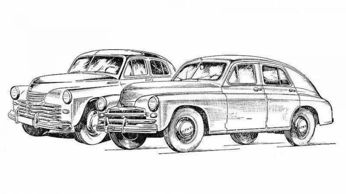 Colouring awesome ussr cars