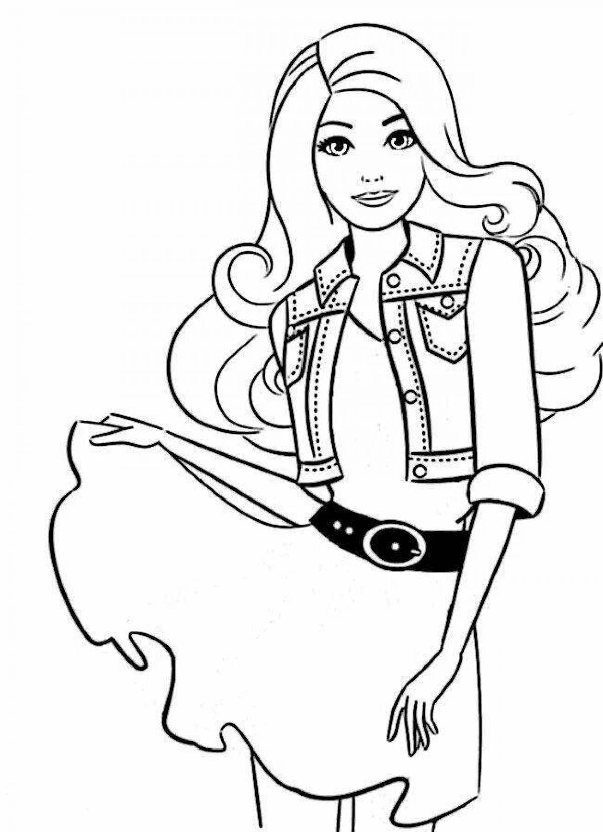 Charming barbie coloring book