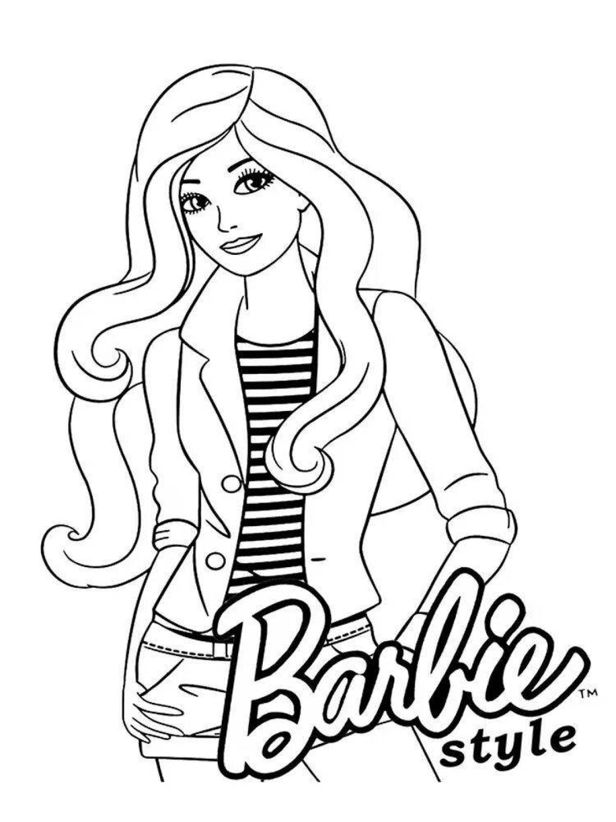 Barbie fun coloring