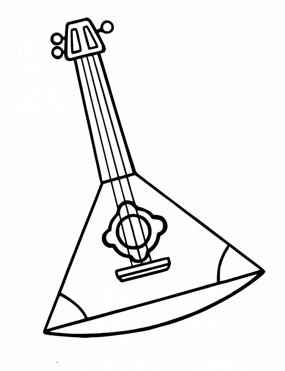 Radiant coloring page folk instruments