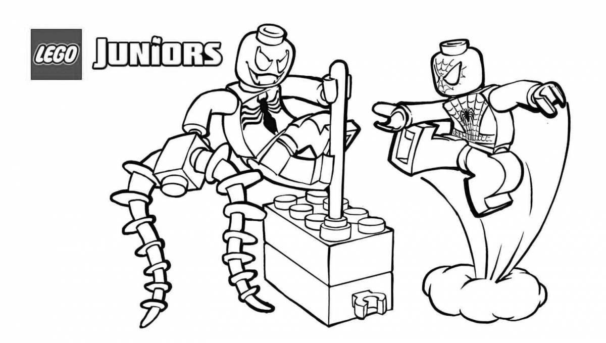 Lego man fun coloring book