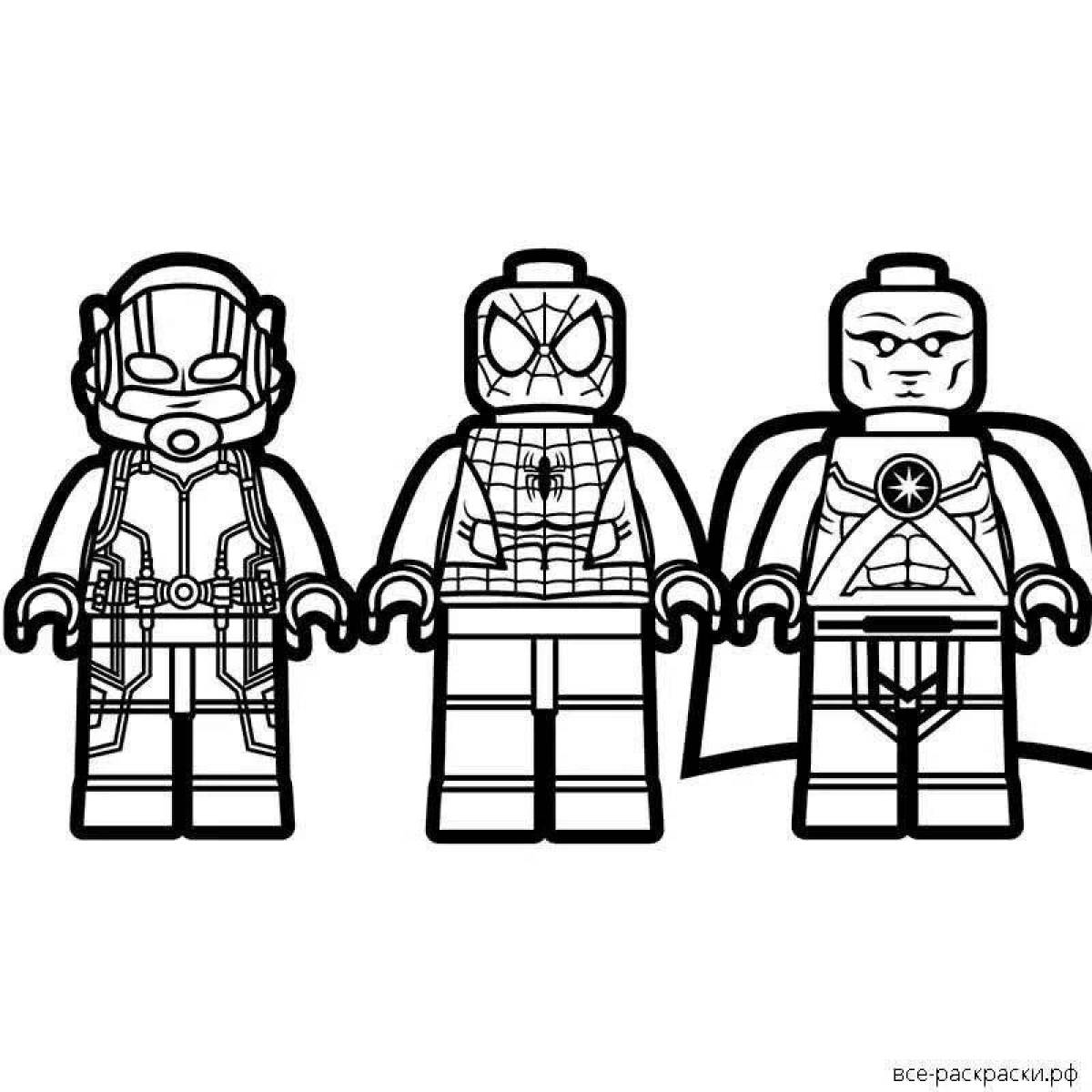 Living lego man coloring book