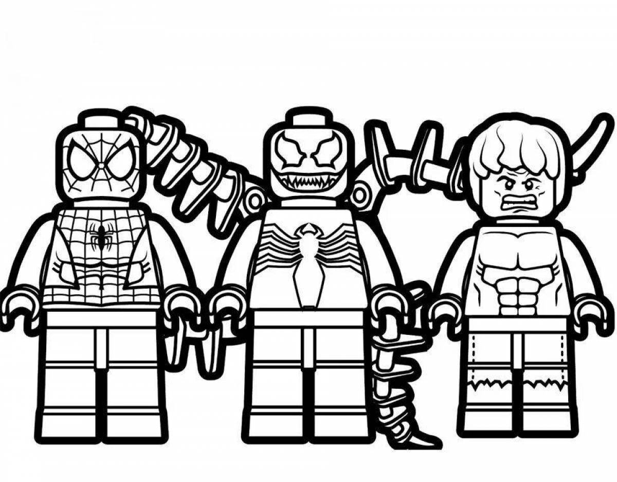 Lego man attractive coloring book