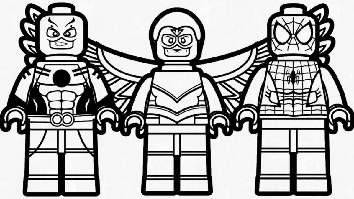 Crazy Color Lego Man Coloring Page