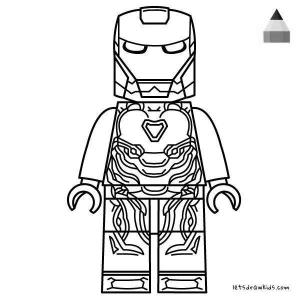 Color madness lego man coloring page